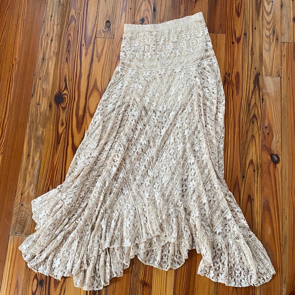 Free People Lace Maxi Skirt